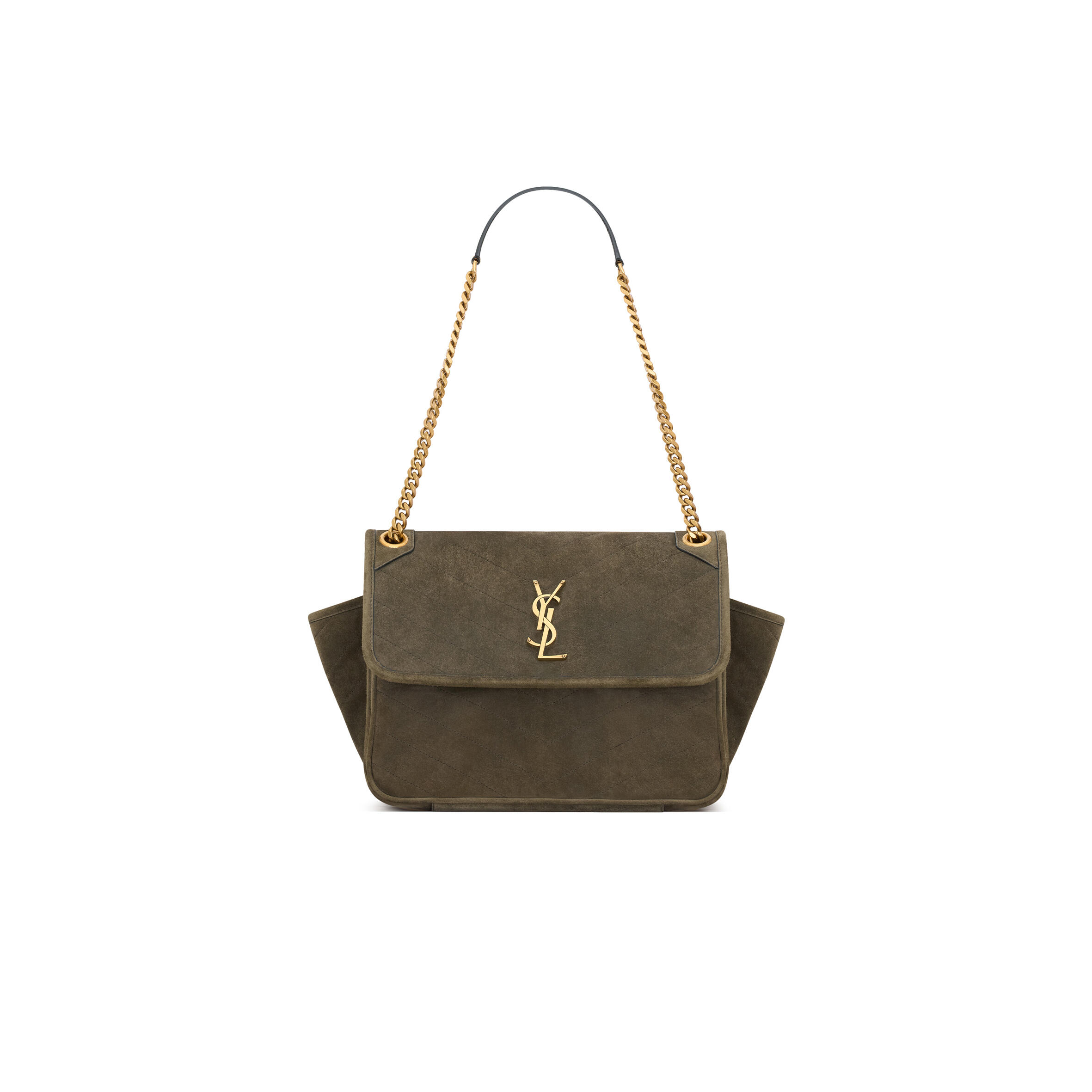 YSL NIKI TRIPOUCH IN SUEDE 8129431U8073212 (28*20.5*13.5cm)